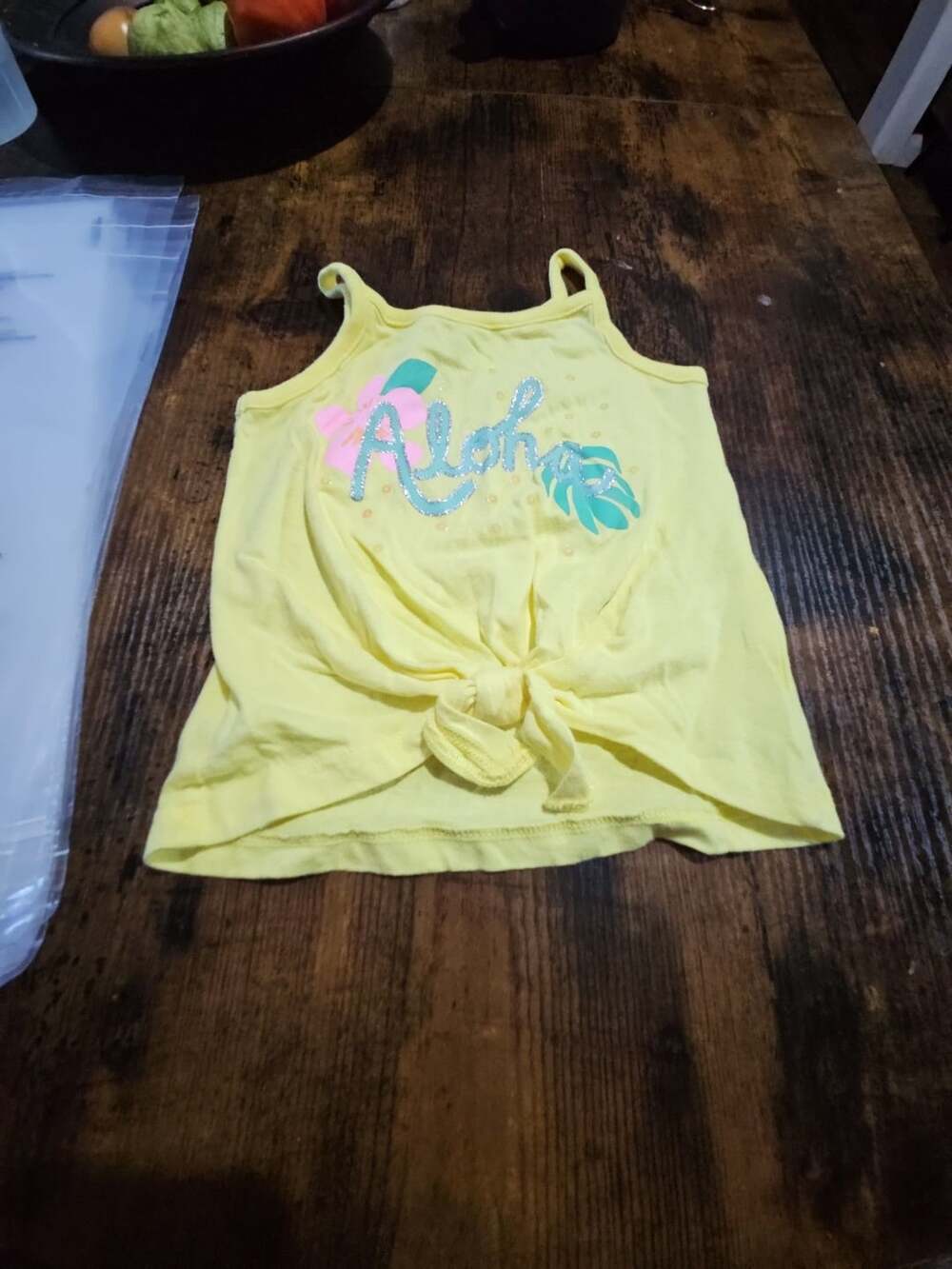 (529) Carter's Aloha Tie-Front Tank Size 12M Yellow